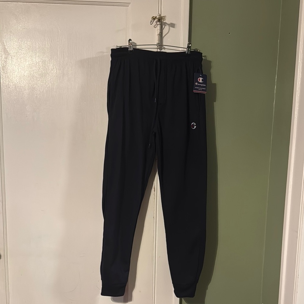 Champion Sweatpants Youth L Navy Running Workout Joggers Loose Fit Boys